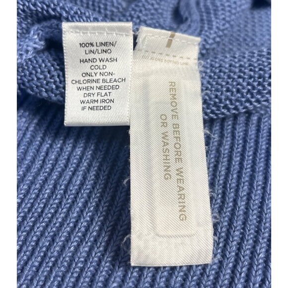 Loft purple/Blue 100% Linen Cardigan Sweater With Buttons & Pockets M womens - Picture 4 of 10